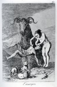 試験、「ロスカプリコス」のプレート60、1799 作： Francisco de Goya